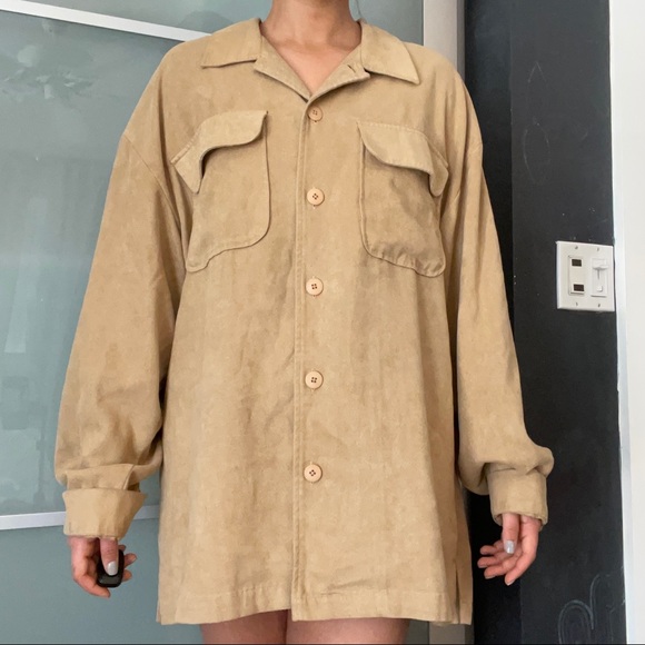 Suede button down jacket - Picture 4 of 9